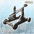 1-PREM.jpg Fantasy medieval catapult decorated with skulls with chain (1) - Medieval Gothic Feudal Old Archaic Saga 28mm 15mm RPG