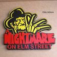 nightmare-elm-street-pesadilla-terror-miedo-pelicula-cartel.jpg Nightmare on Elm Street, Nightmare in, Horror, Fear, Panic, movie, Poster, Sign, Signboard, Logo, Freddy Krueger