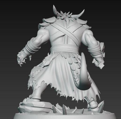 z-draconian-b.jpg Draconic Warrior (Custom), Custom Fantasy / D&D Miniature