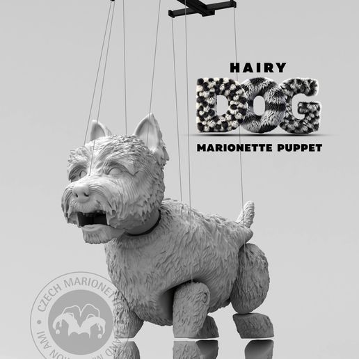 hairy_dog_3.jpg Dog Hairy 3D Model