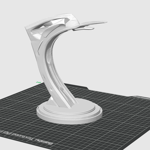 Sleek Futuristic Headphone Stand - Minimalist Sci-Fi Desk Setup 3D model