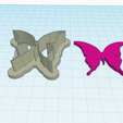 cutter-butterfly-1-1.png Fichier 3D Set spécial d'emporte-pièces en argile polymère 8PCS - beauté, fantaisie et magie・Plan pour imprimante 3D à télécharger, Allexxe
