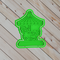 untitled.png STL file COOKIE CUTTER carousel game・Design to download and 3D print