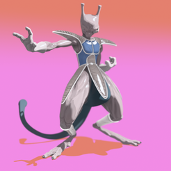 Render.png STL-Datei Dragon Ball Z X Pokemon : Frieza Armee Mewtwo・3D-druckbare Vorlage zum herunterladen