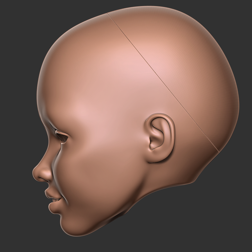 5.png 11 BJD Doll Head Sculpt - Realistic Child Face 3D Model for Resin Casting or Custom Dolls