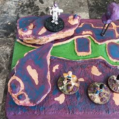 base1.jpg STL file planet namek diorama・3D printable model to download