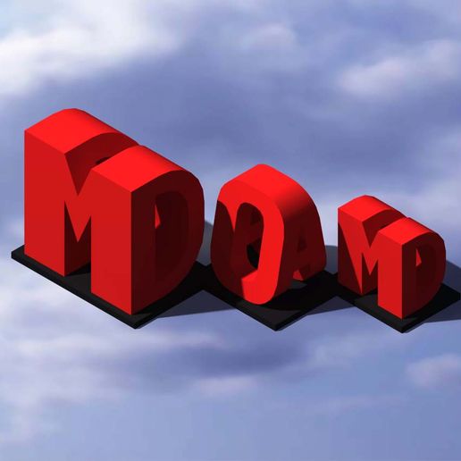 Mom And Dad Illusion Letters 3D model