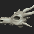 11.png Dragon Skull - Medieval Fantasy Fossile Printable STL