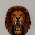 walllion.png POLYGONAL LION WALL ART