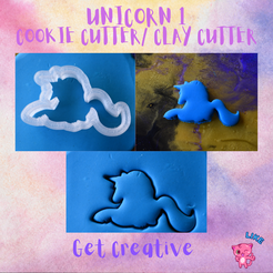 Unicorn-1-Cookie-Cutter-Clay-Cutter.png Unicorn 1 Cookie Cutter / Clay Cutter