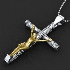 dfh.jpg STL file Pendant cross jesus 3D print model 3D print model 3D print model・3D printing idea to download