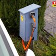 Ladestation-Wallbox-Typ2-Halter-Aussen-Elektromobilitaet-3D-Modell.jpg Держатель штекера зарядки EV для электромобиля / Typ2 Halter