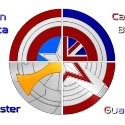 Shield-Mix-x.png Marvel Shields | Captain America | Taskmaster | Red Guardian | Captain Britain | By CC3D