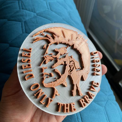 👗 Diesel only the brave logo・ STL File for ・Cults