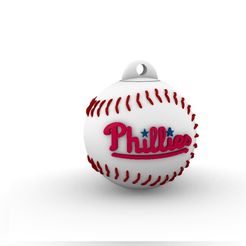 Phillies.jpg STL file KEY RING PHILADELPHIA PHILLIES CONTAINER WITH LID - MLB・3D print design to download
