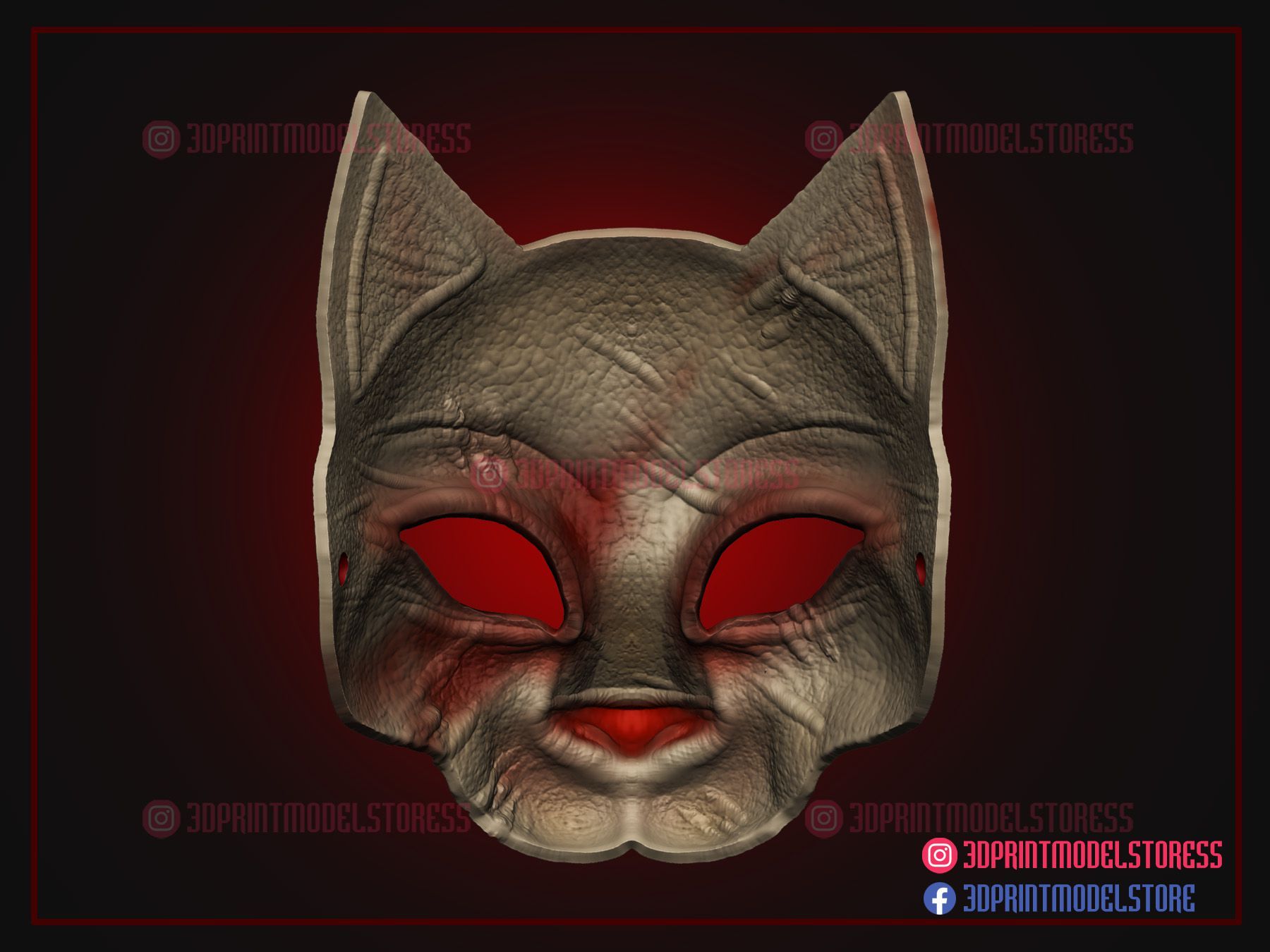 Dead_by_daylight_Huntress_Cat_Mask_3d_print_model_06.jpg Download file Dead by Daylight - Huntress Cat Mask - Halloween Cosplay Mask • 3D print object, 3DPrintModelStoreSS