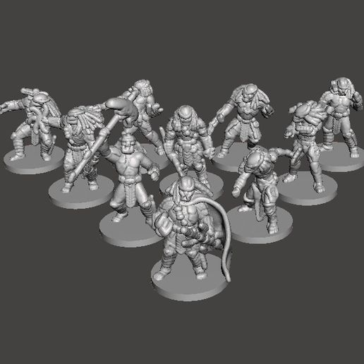 🏹 6MM SCALE PREDATORS SET MINIATURE MODELS FOR SCIFI OR FANTASY GAMES ...