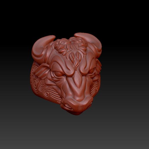 BULL HEAD RING 3D model