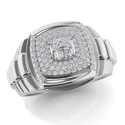 301_Render_CG-1_luxury-1_-White-Reflective_luxury-1_Platinum_Luxury-2_Diamond.jpg STL file Men's Ring・3D printable model to download