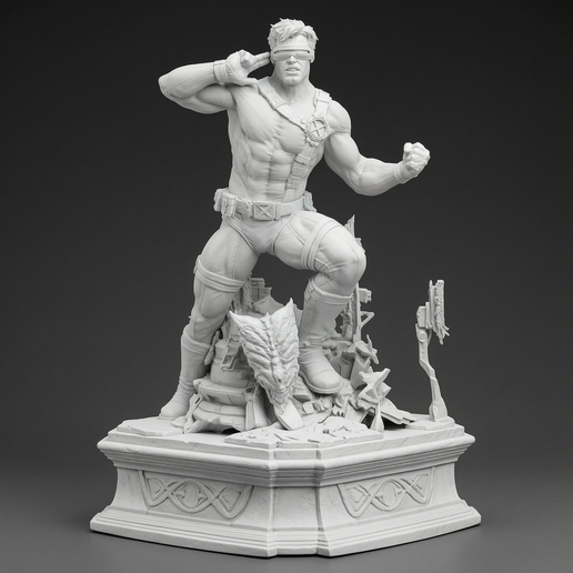 Xmen Cyclops Statue Diorama