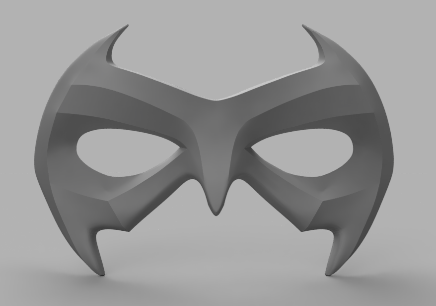Nightwing Mask.png STL file Nightwing Chest Armor with Free Mask・3D printable model to download, VillainousPropShop