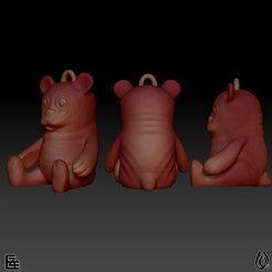 Space_bear-3.png Fichier STL gratuit Porte_clès・Plan imprimable en 3D à télécharger