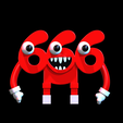666-brainrot-six1.png 666 SIX SIX SIX Brainrot STL  3D Model  Multicolor