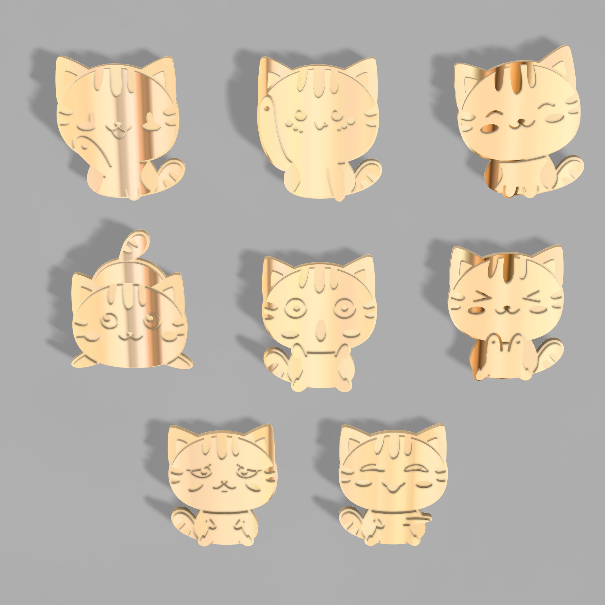 T l charger Fichier STL D COUPAGE DE CHATONS KAWAII X8 Mod le Pour t-l-charger-fichier-stl-d-coupage-de-chatons-kawaii-x8-mod-le-pour