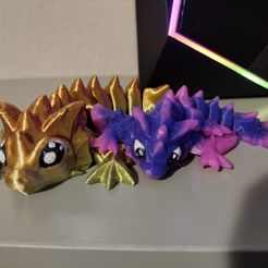 Tiny Wyvern Dragon Baby, Cute Articulating Easy Print-in-Place
