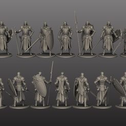 knights_models.jpg Archivo 3D Caballeros medievales・Plan para descargar y imprimir en 3D, ShadyFair