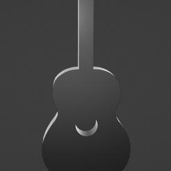 Gitarre-2.png STL-Datei Musikalischer Schlüsselanhänger für alle Gitarrenliebhaber, Konzertgitarre・Design für 3D-Drucker zum herunterladen