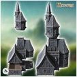 2.jpg Large medieval house with high tower and balcony (34) - Medieval Gothic Feudal Old Archaic Saga 28mm 15mm RPG