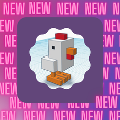 New.png 3MF file Flexi Crossy Road Chiken・3D print object to download, Motion_3d