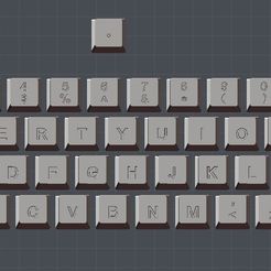 7a660a0890982ecb57576f911cab74ad_display_large.jpg Free STL file QWERTY keycaps・3D print design to download
