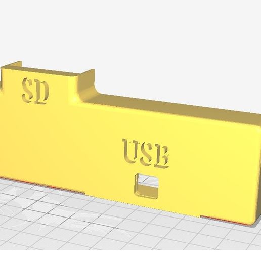 Ender 3 SD Card Extender Front Mount with USB port 3D model