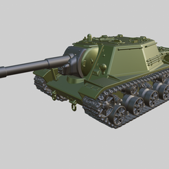 1.png 3D file SU-152 Heavy SPG (USSR, WW2)・3D printing design to download