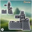 3.jpg Medieval modular stone wall with large monumental carved door (14) - Medieval Gothic Feudal Old Archaic Saga 28mm 15mm RPG