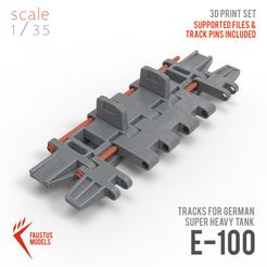 e100-1.jpg German Super Heavy Tank E-100 Tracks 3d-print
