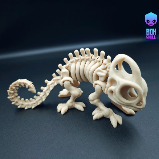 img_Chemeleon_009.jpg SKELETON CHAMELEON - ARTICULATED - PRINT-IN-PLACE - FLEXI