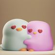 TinyMakers3D_chicks-in-love.jpg ♡♡♡♡ LOVE CHIKS , cute adorable and cuddly kawaii adorable , cuddling ducklings by TinyMakers3D