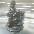 render.png BackFlow Incense Burner Baby Buddha and Rocks for 3D printing 3D print model