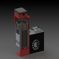 JoJoOne_Chiron_Laser_Carrier.JPG Free 3D file JoJo1 Laser Carrier Anycubic Chiron With Extractor Duct・3D printer model to download