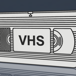 vhs.png Fichier STL Porte-clés rétro : Cassette VHS・Modèle à imprimer en 3D à télécharger