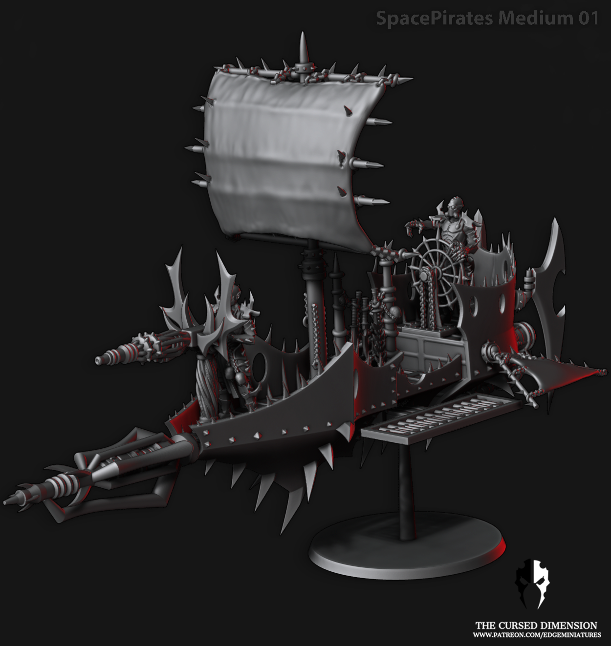 SpacePirates_Medium_01_01.png 3D file Space Pirates - Cursed Warriors・3D printing template to download, edgeminiatures