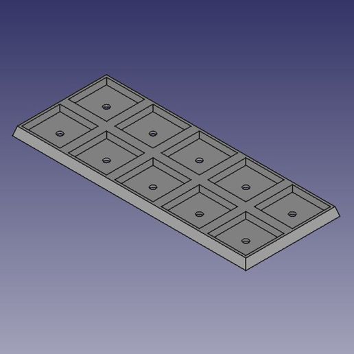 20mm-to-25mm-5x2-for-3mm-magnets.jpg Base de regimiento ampliada de 5x2 para usar tus miniaturas de 20 mm en la nueva base de 25 mm de Older World / Imanes opcionales