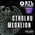 1.png Archivo STL Medallón cultista de sacerdote Cthulhu・Objeto de impresión 3D para descargar