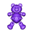 Flexi Factory TeddyBear Girl.stl ORsacchietti e girandole FLEXI PRINT-IN-PLACE