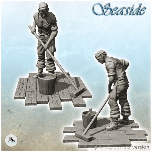 3.jpg Pirate sailor with turban brushing the ground (9) - Jungle Blackbeard Island Beach Piracy Caribbean Medieval