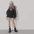 sexy-cute-beautiful-girl-punk-stl-3d-model-print.png Cute anime punk Girl