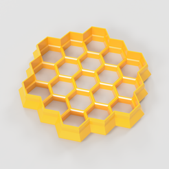 Wabe_6mm_2022-Jan-26_10-23-53PM-000_CustomizedView22539705833.png STL-Datei HONEYCOMB COOKIE CUTTERS SET - 5 Größen・3D-druckbare Vorlage zum herunterladen